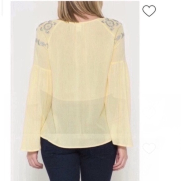 Altar'd State Yellow Embroidered Blouse - Picture 3 of 11